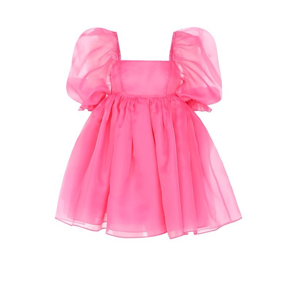 Selkie Hot Pink Cali Puff Dress